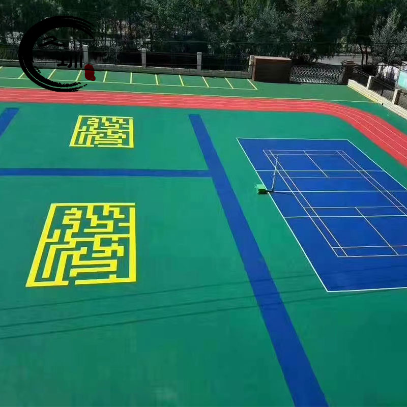 室外软垫滑轮胶垫地垫篮球运动场网格地面卡扣式悬浮地板幼儿园